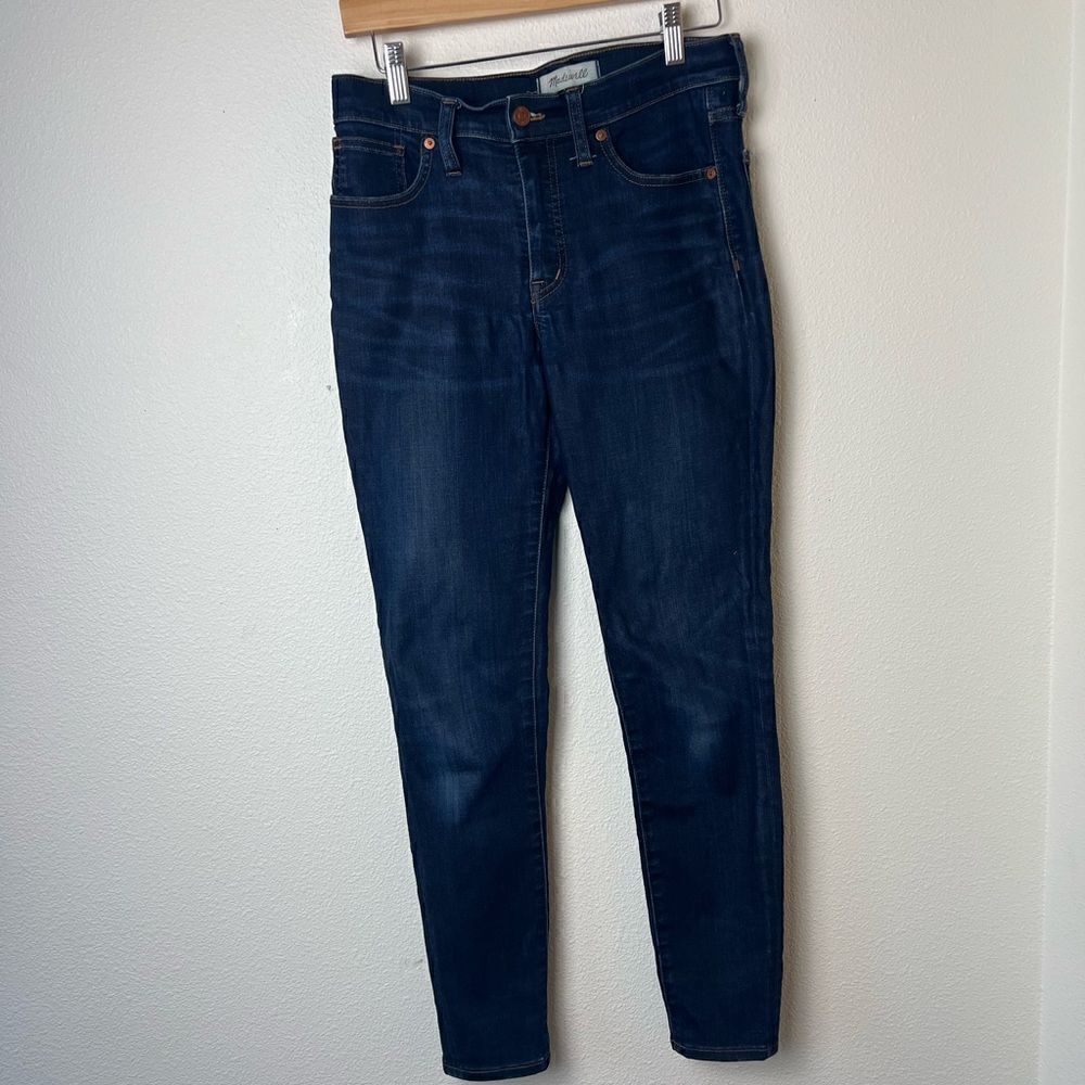 MADEWELL Jeans 9" High Rise Skinny Crop Slim Denim Stretch Dark Wash Size 28